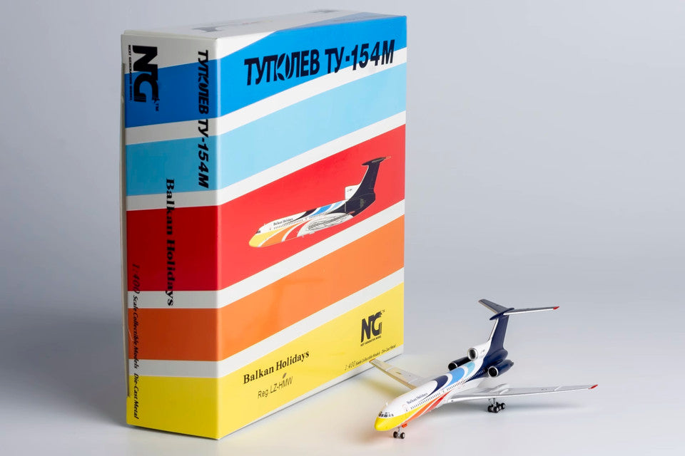 1:400 NG Model Balkan Holidays Tupolev TU-154B Passenger Airplane Diecast Model