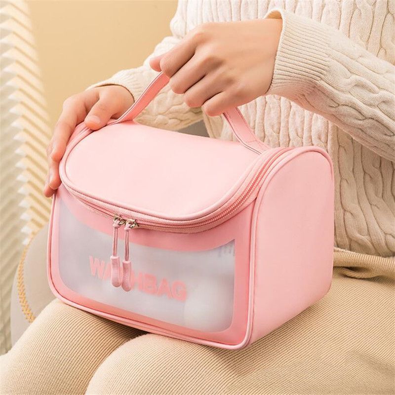 Travel Waterproof Cosmetic Bags Hook Wash Makeup Pouch Organizer Storage Cases