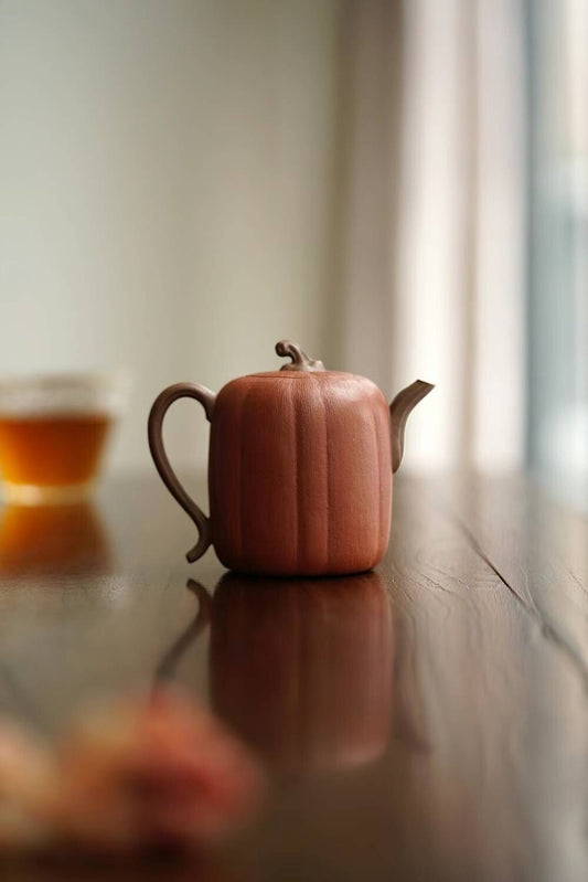 250cc chinese Yixing Handmade Zisha teapot DiCaoQing clay Pumpkin Gongfu Tea Pot