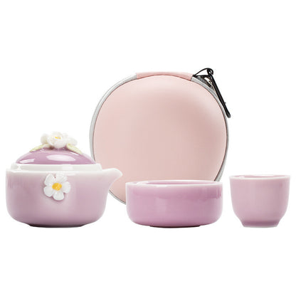 Tea Set For Lady Floral Decoration Porcelain Tea Pot With Lid Master Tea Cup New