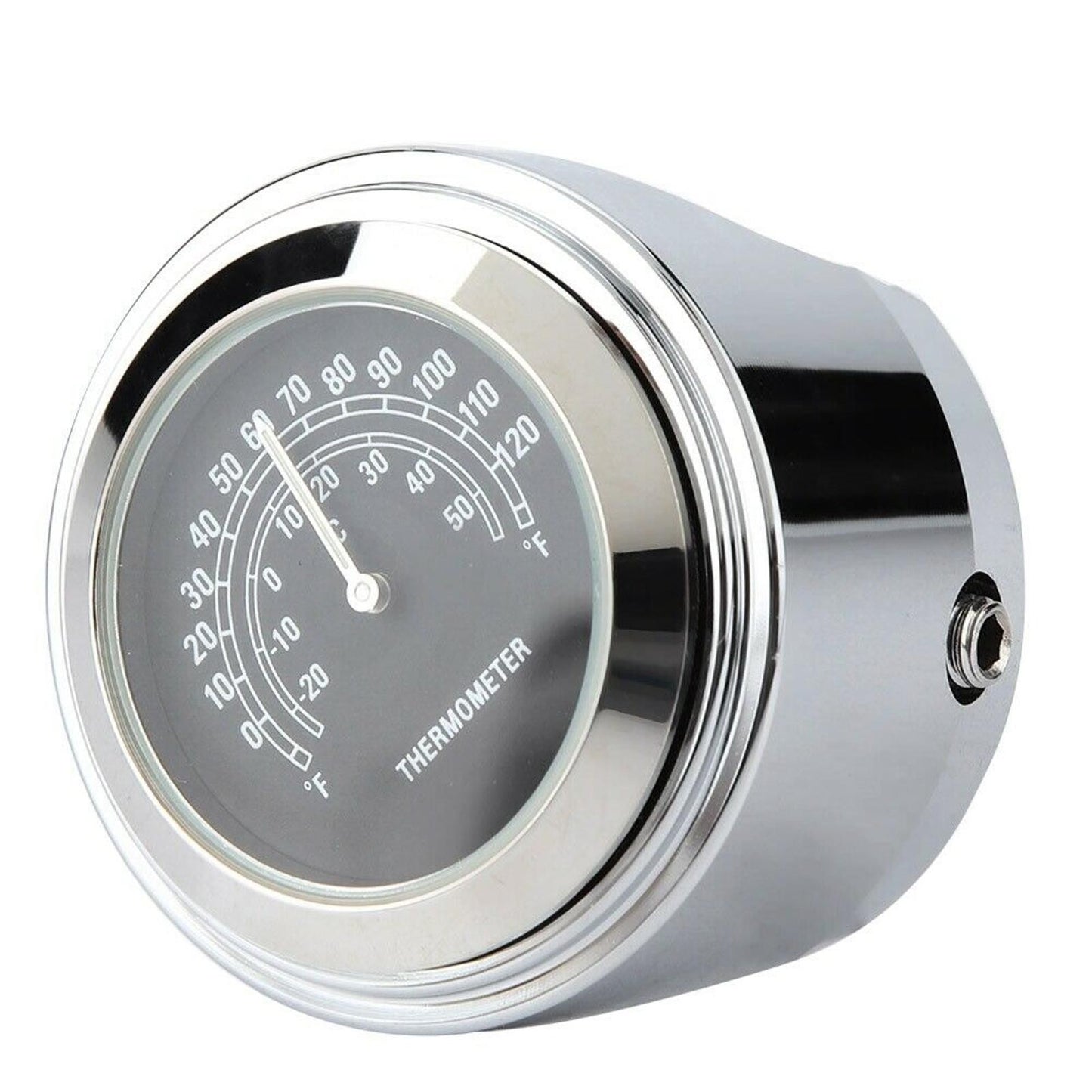 22&25mm Luminous Mobike Front Chrome Waterproof Handlebar Mount Temp Thermometer