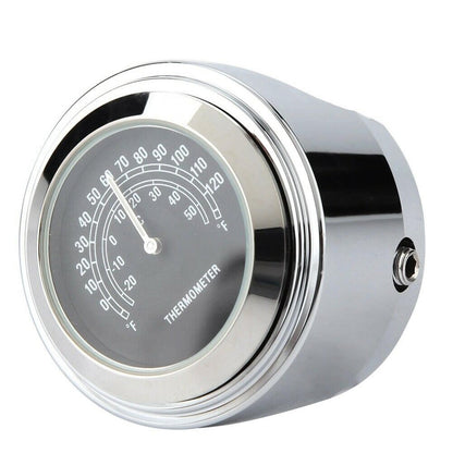 22&25mm Luminous Mobike Front Chrome Waterproof Handlebar Mount Temp Thermometer