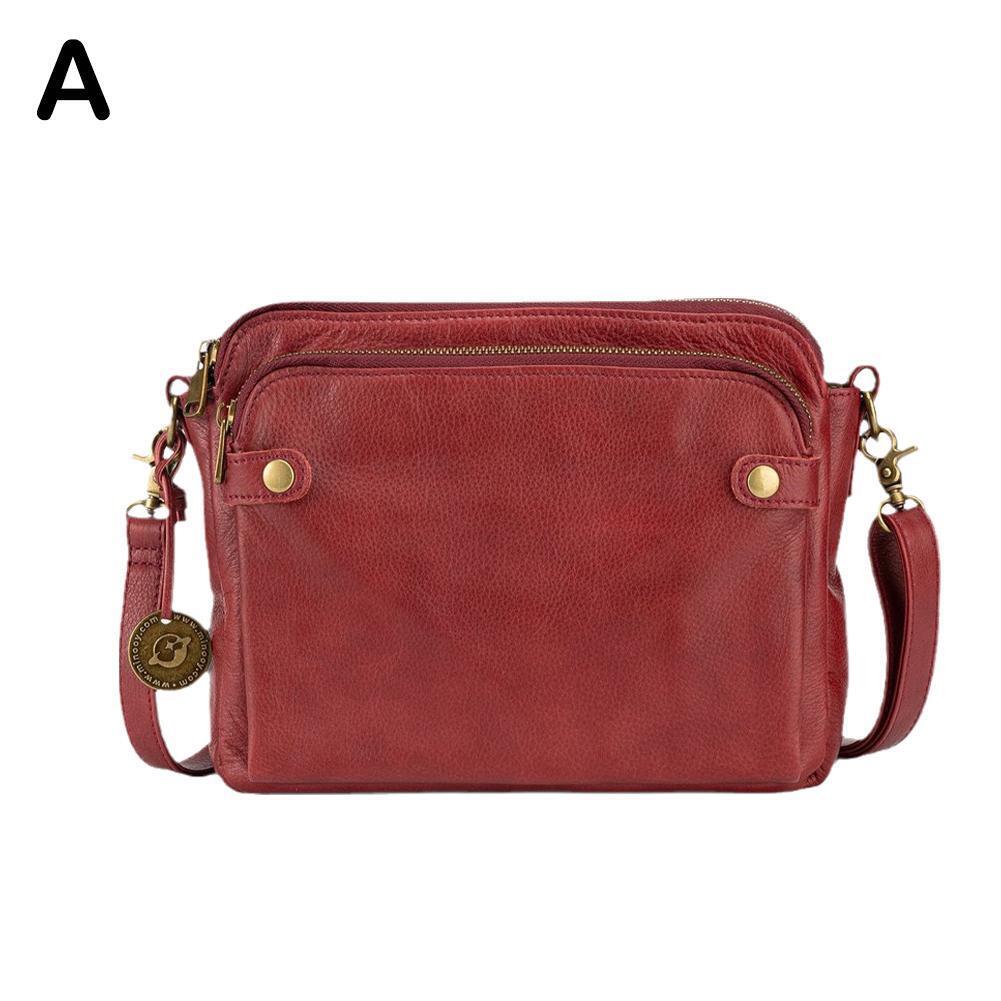 3-Layer Leather Crossbody Shoulder Clutch Bag High Quality Purse Luxury Handbag