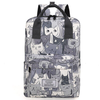 Oxford Polyester School Backpacks Waterproof Flower Print Bags Laptop 38*14*28CM