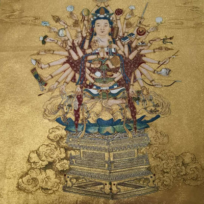 36" Tibet Tibetan Cloth Silk 1000 Arms Avalokiteshvara Kwan-yin Tangka Thangka26