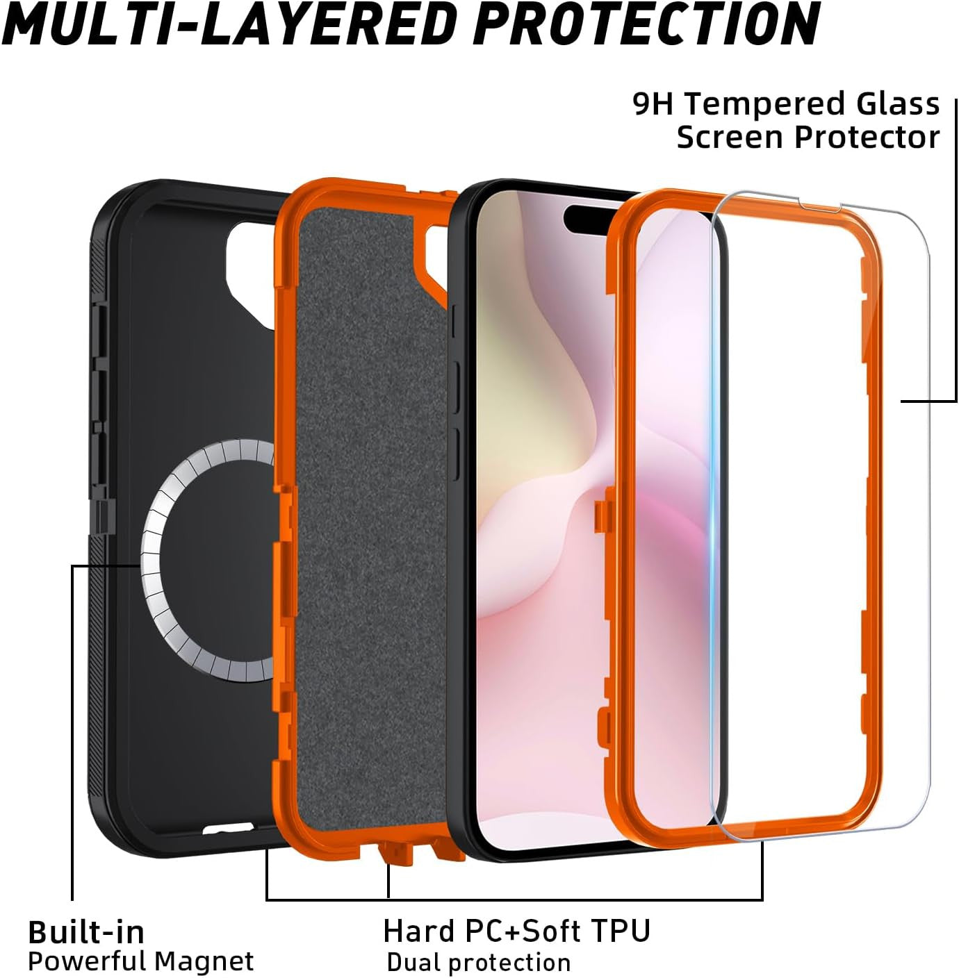 For Iphone 16E Case [Compatible with Magsafe][Shockproof][Dropproof][Dust-Proof]
