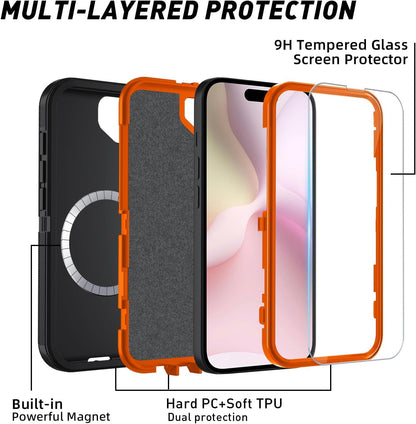 For Iphone 16E Case [Compatible with Magsafe][Shockproof][Dropproof][Dust-Proof]