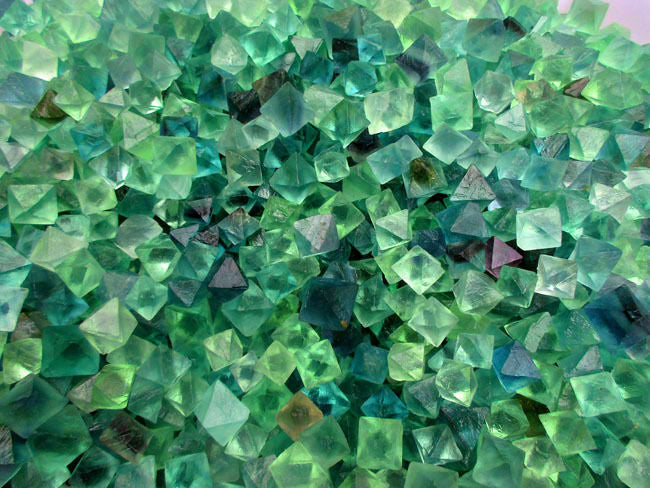 1/2 lb Beautiful Blue & Green Fluorite Octahedron Crystals - Bulk Lot