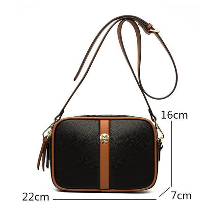 Genuine Leather Tote Bag Cowhide Handbags Luxury Shoulder Pouch Crossbody Purse