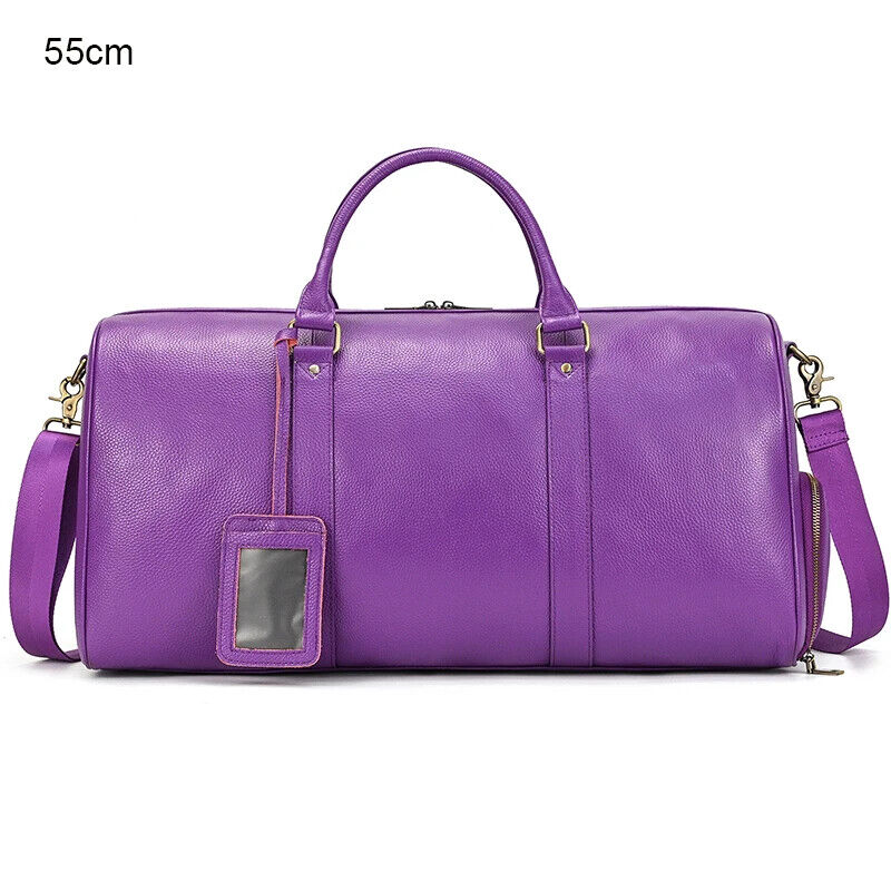 Men Women Travel Bag Cow Leather Carry On Luggage Bag Travel Shoulder Bag