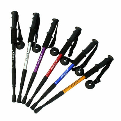 Nordic Walking Pole 4 Section Anti Shock Trekking Poles Telescopic Sticks Hiking