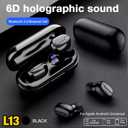 2 X Bluetooth Earbuds for Smart Phone Cell Tablet Wireless Earphones Waterproof
