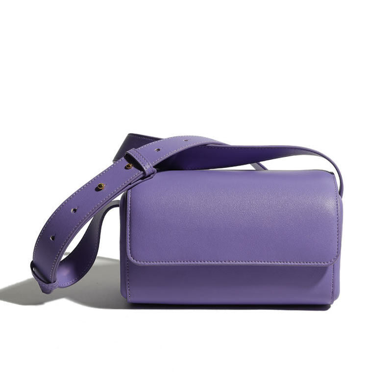 Small Flap Real Leather Camera Box Handbag Clutch Crossbody Purse Shoulder bag
