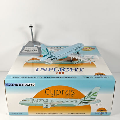 1:200 InFlight Cyprus airways Airbus A319 Passenger Airplane Diecast Plane Model