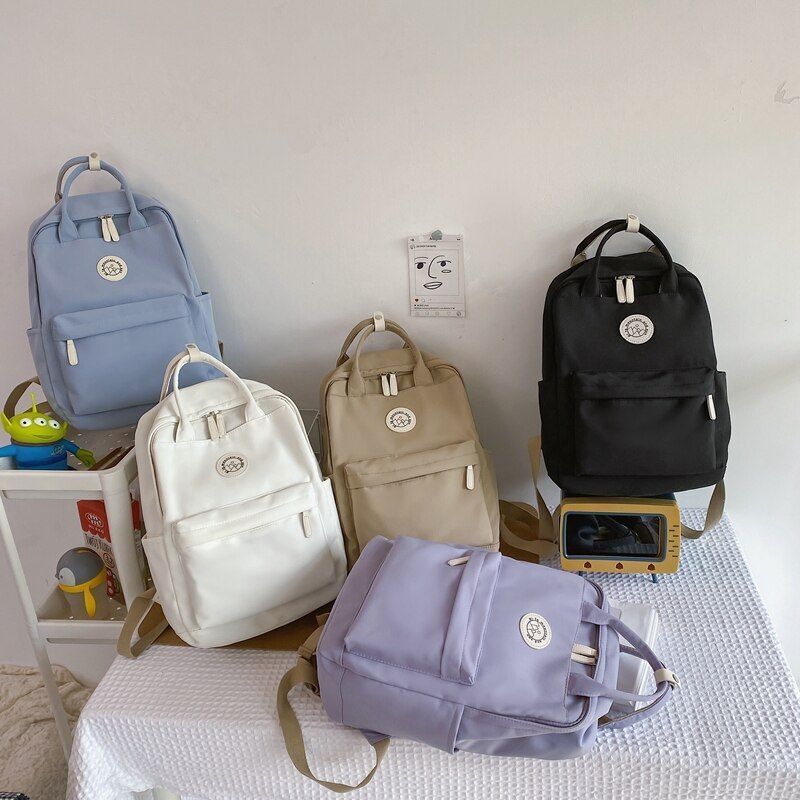 Waterproof Nylon Women Backpack Multifunction Travel Bags Schoolbag Student 1 PC
