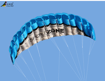NEW 2.5m Dual Line Parafoil Parachute Stunt Sport Beach Outdoor Toys BLUE Kite