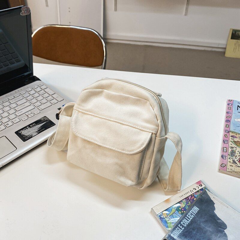 Canvas Messenger Bag Women Nylon Crossbody Bag Mini Handbags Summer Shoulder Bag