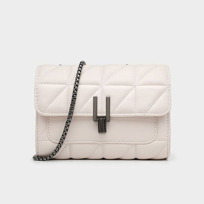 Luxury Synthetic Leather Chain Crossbody Handbag Shoulder Purse Small Square Bag