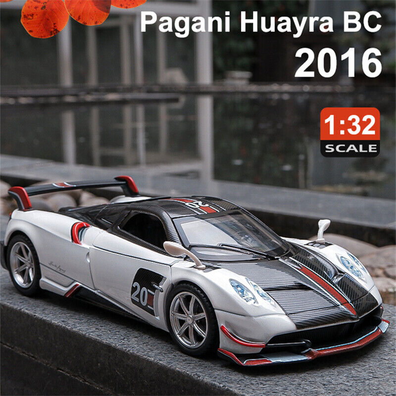 1:32 Pagani Huayra BC Diecast Model Car Toy Vehicle Sound Light Collection Gift