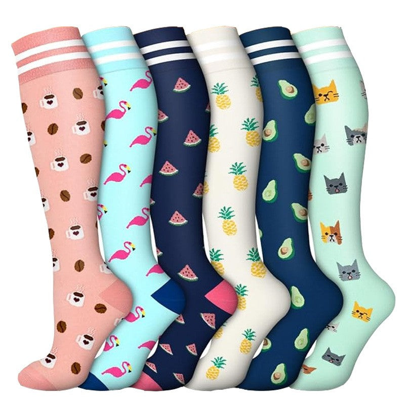 5/6pairs Compression Socks Stockings Womens Mens Knee High Medical