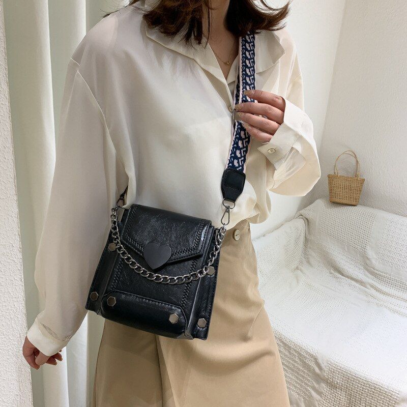 Handbag Synthetic Leather Messenger Crossbody Bag Retro Shoulder Bag 34*16 CM
