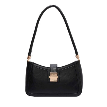 Shoulder Bags Women PU Leather Lock Handbags Purse Hand Lady Designer Zipper