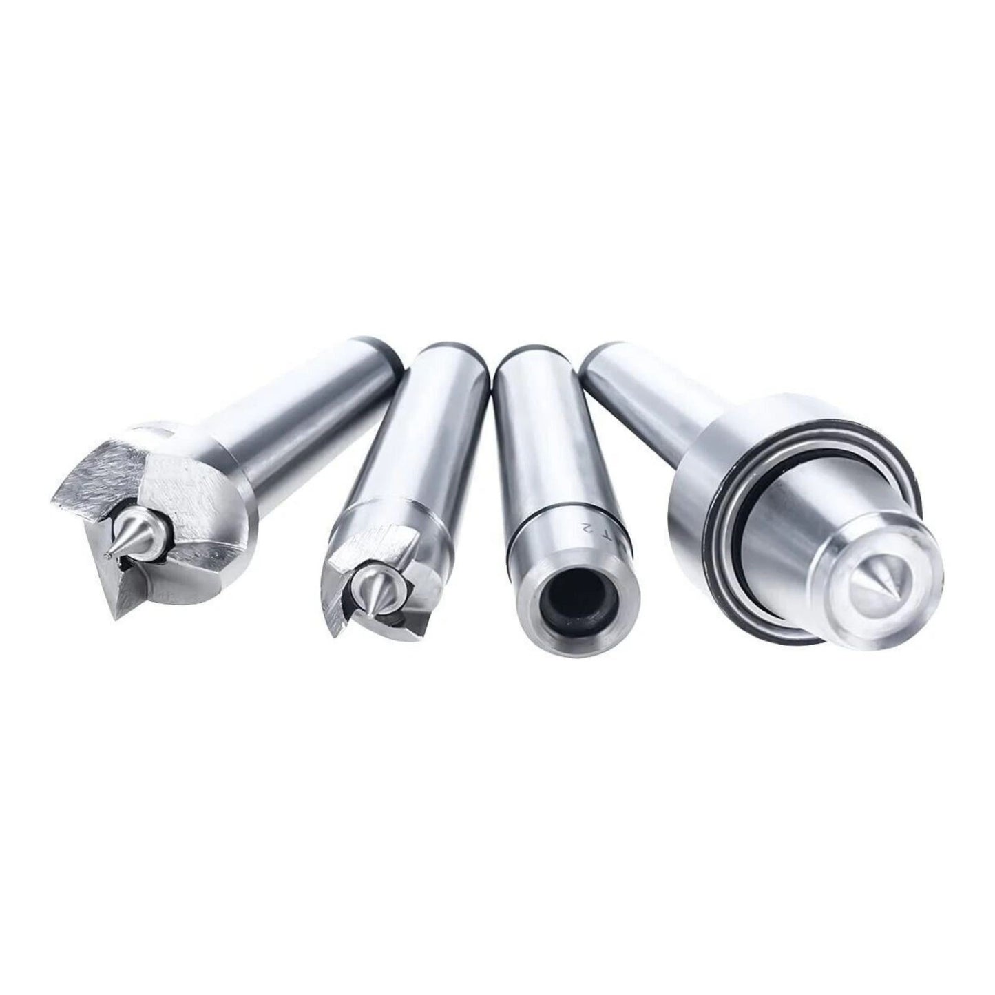 4* woodworking lathe live center set featuring a 60-degree center point design