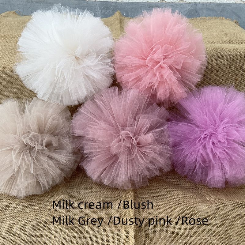 Party Decoration 5Pcs Tulle Pompom Birthday Wedding Baby Shower Venue Decor 20cm
