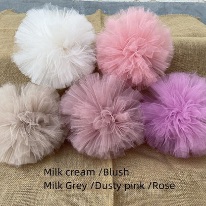 Party Decoration 5Pcs Tulle Pompom Birthday Wedding Baby Shower Venue Decor 20cm