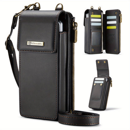 Crossbody Wristlet Wallet Case PU Leather for Samsung Galaxy Z Fold 3/4/5/6/7/8