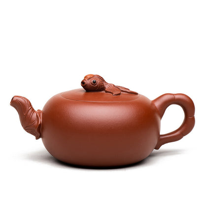 Handmade Tea Pot Real Yixing Zisha Dahongpao Clay Boutique Pot 9 Infuser Holes