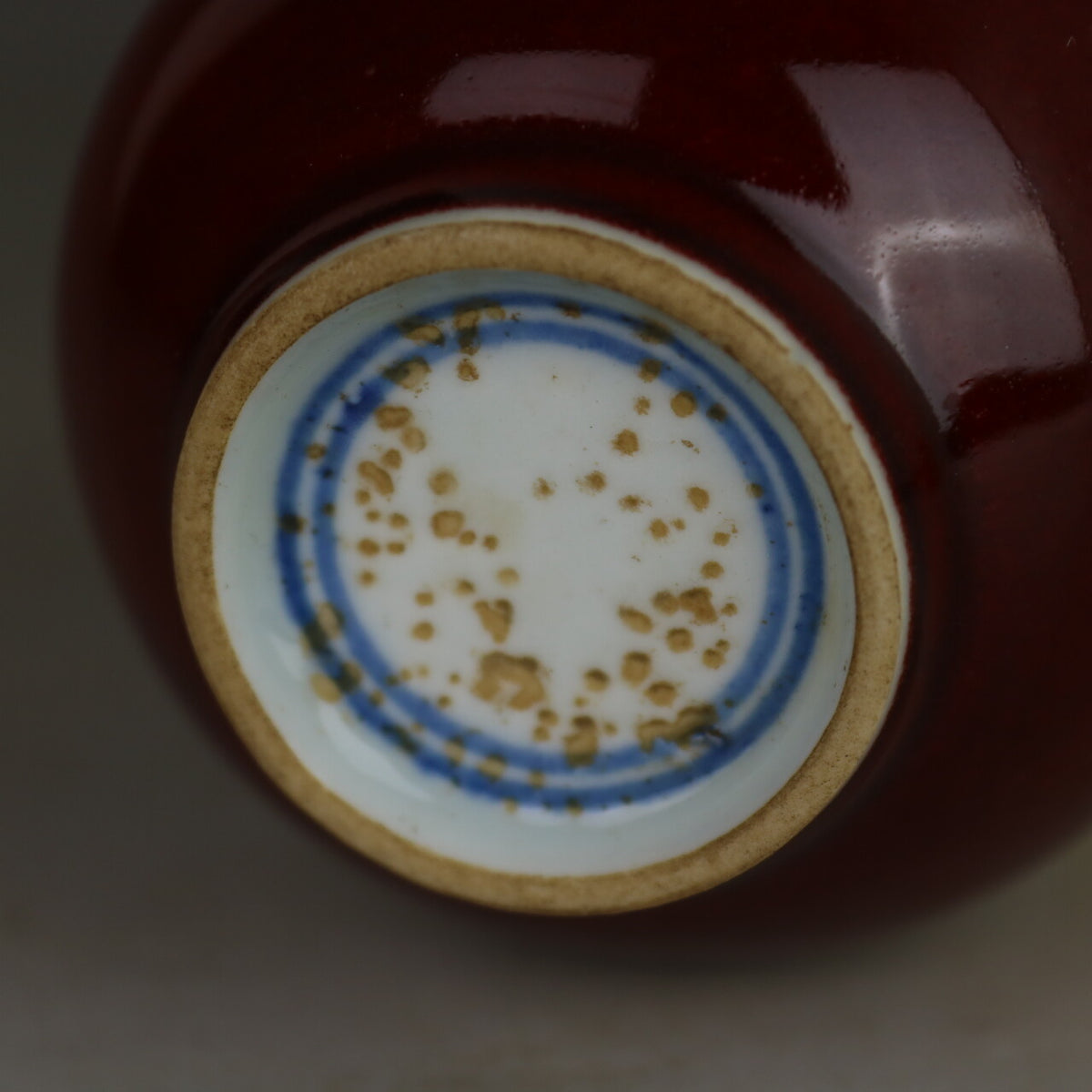 6.9" Chinese Porcelain Ji Red Glaze Dolichoderus Garlic Vase
