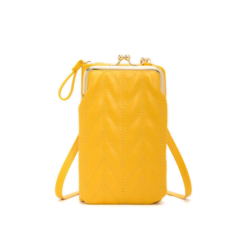 Female Cell Phone Money Bags Ladies Purse Soft Leather Flap Mini Crossbody Bags