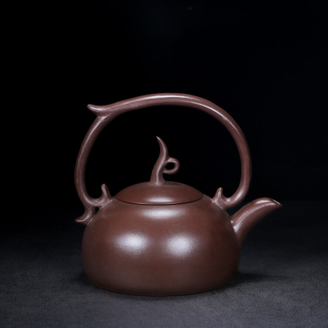 Chinese Yixing Zisha Clay Handmade Exquisite Teapot（美林提梁 底款：韩美林）