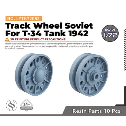 Yao's Studio LYTG72082 1/72 Model Upgrade Track Wheel Soviet For T-34 Tank 1942