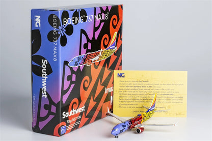 NG Models Southwest for Boeing B737MAX8 N8710M Imua One 1/400 Aircraft Model