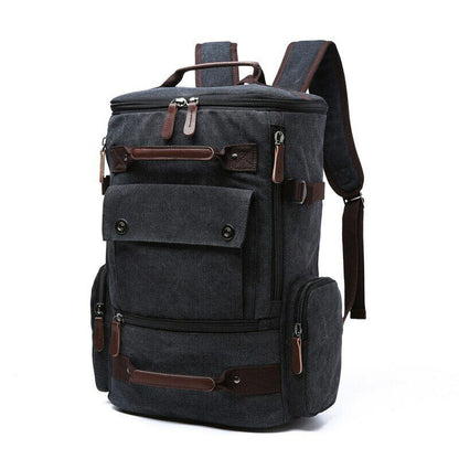 Men's Backpack Vintage Canvas Backpack Men Travel School Bags Large Capacity Bag