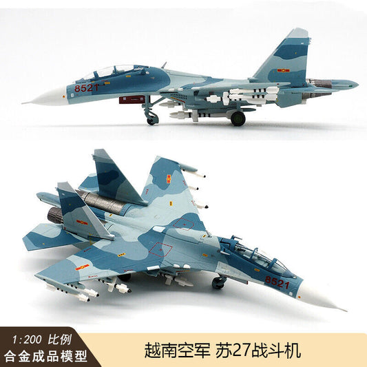 1:200 Hogan Vietnam Air Force SU-27UBK Fighter Diecast Aircraft Plane Model