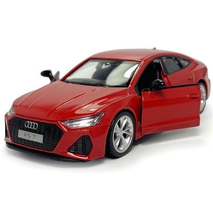 1:35 Audi RS 7 Sportback Model Car Diecast Toy Cars Metal Vehicle Pull Back Red