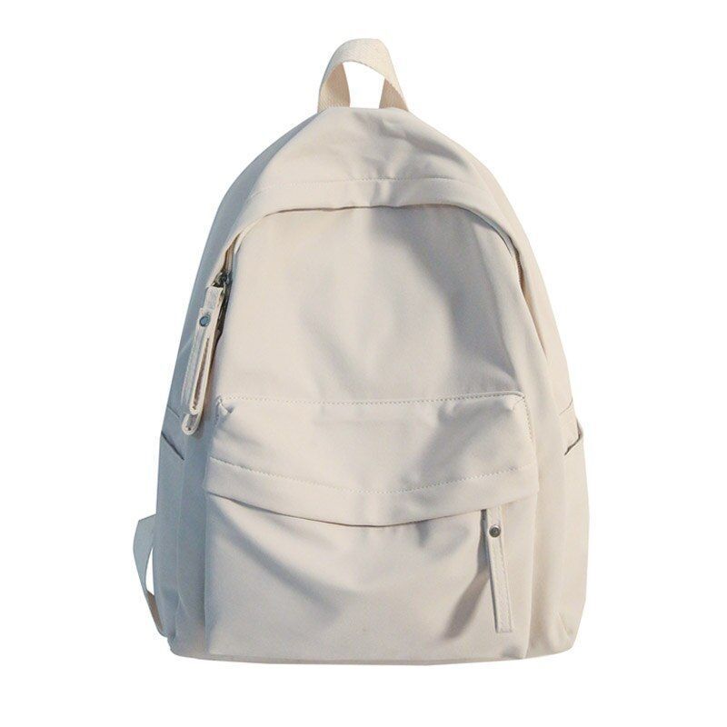 Solid Color Backpack Waterproof Nylon School Traveling Shoulder Bags 29*14*38 CM