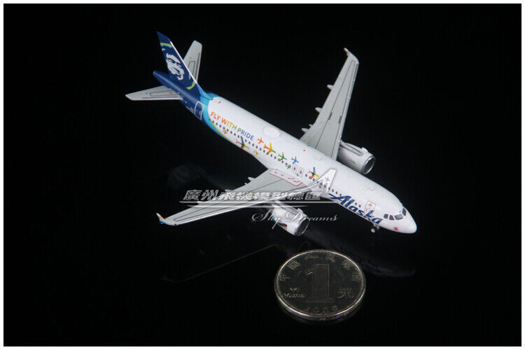 1:400 GeminiJets Alaska AIRBUS A320 Fly With Pride Passenger Plane Diecast Model