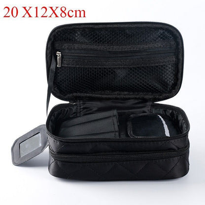 Cosmetic Bag Waterproof Double Layer Travel Organizer Makeup Bag Toiletry Pouch