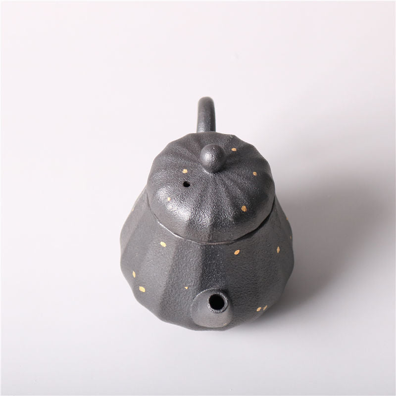 Retro Kung Fu Tea Multilateral Coarse Pottery Open Piece Japanese Ceramic Teapot