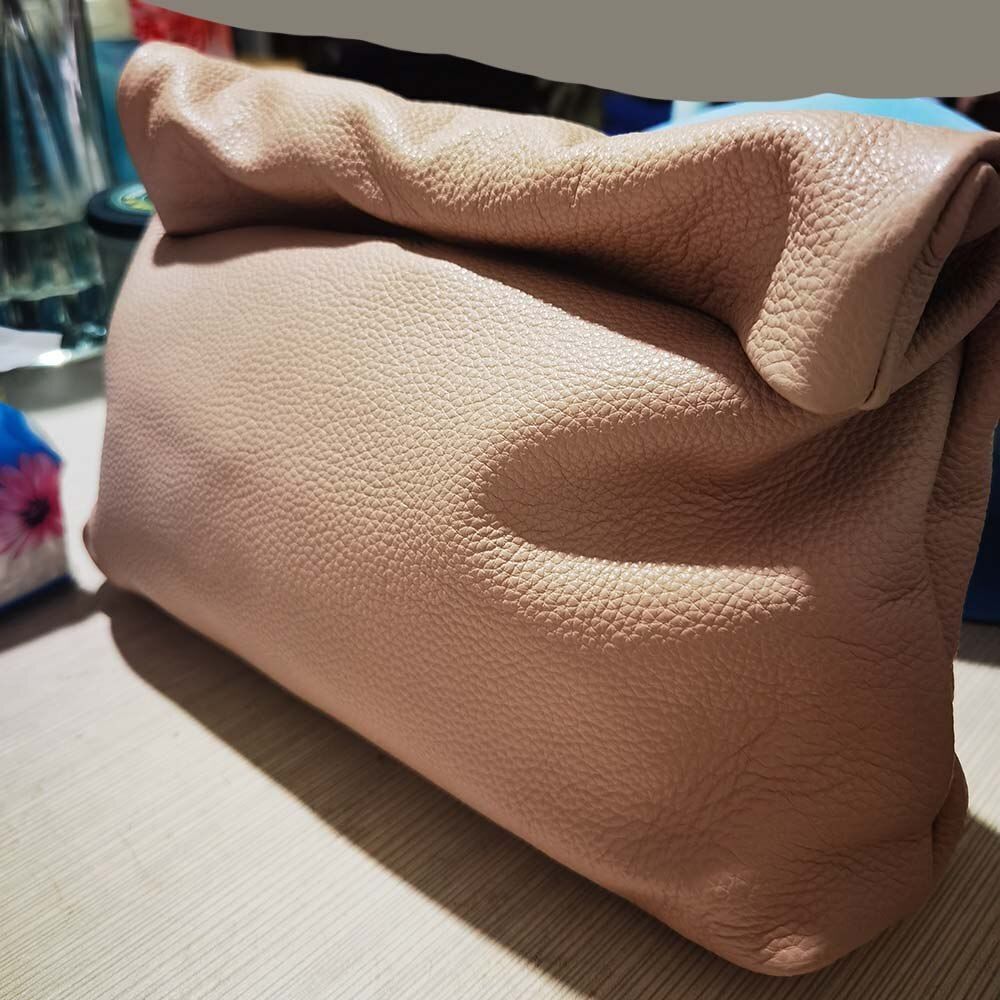 Handbag Mobile Phone Pockets Portable Leather Purse 32*28 CM Accessories Cowhide