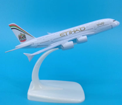16cm ETIHAD AIRBUS A380 Passenger Airplane Aeroplane Diecast Aircraft Model