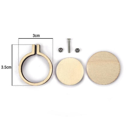 Mini Embroidery Hoop Wooden Ring DIY Cross Stitch Needle Frame Craft Sewing Tool
