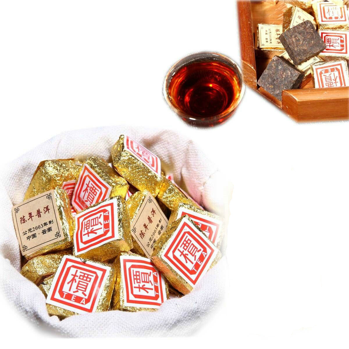 Ripe Pu Erh Tea Mini Brick Yunnan Bohai Square Compressed Tea 50g to 500g