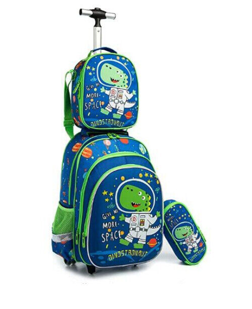 3pcs Schoolbag Lunch Bag School Bags Wheeled Backpack Student Backpack Boys