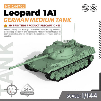 SSMODEL SS144700 1/144 Military Model Kit German Leopard 1A1 Medium Tank