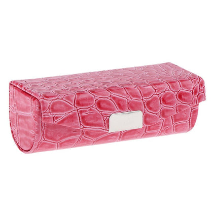 Elegant ABS Synthetic Leather Lipstick Case Bag Flocking Liner Traveling Purse